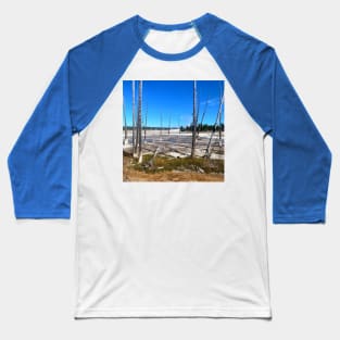 Dead Trees on the Geyser Baseball T-Shirt